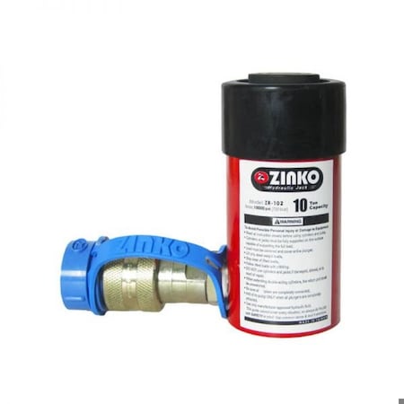Zinko ZR-102 Single Acting Cylinder, 10 ton, 2in Stroke Min. Height 4.78in 21-102